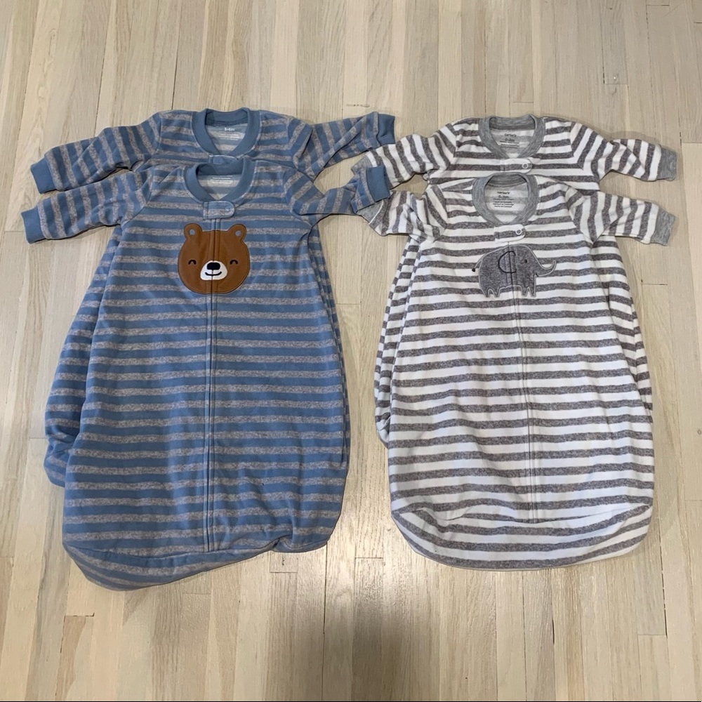 Four Carter’s Fleece Sleep Sacks (Never Worn)